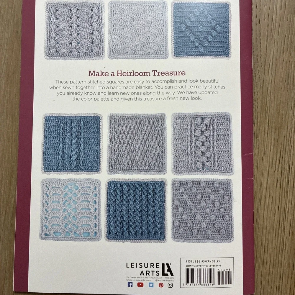 Leisure Arts Crochet Lot Of 3 Books Afghans, Granny Squares, Pattern Stitches